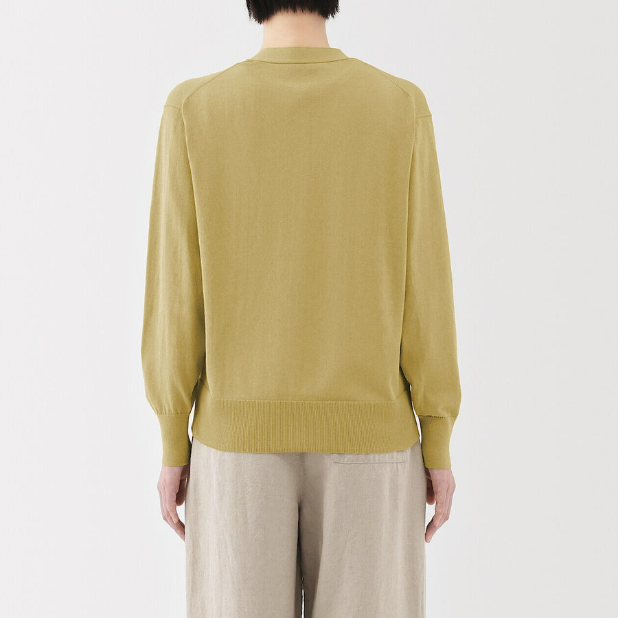 W's Light knit V neck cardigan WhiteXS