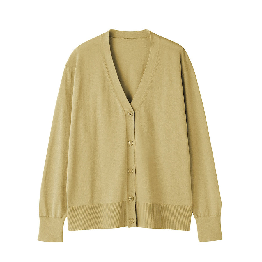 W's Light knit V neck cardigan WhiteXS