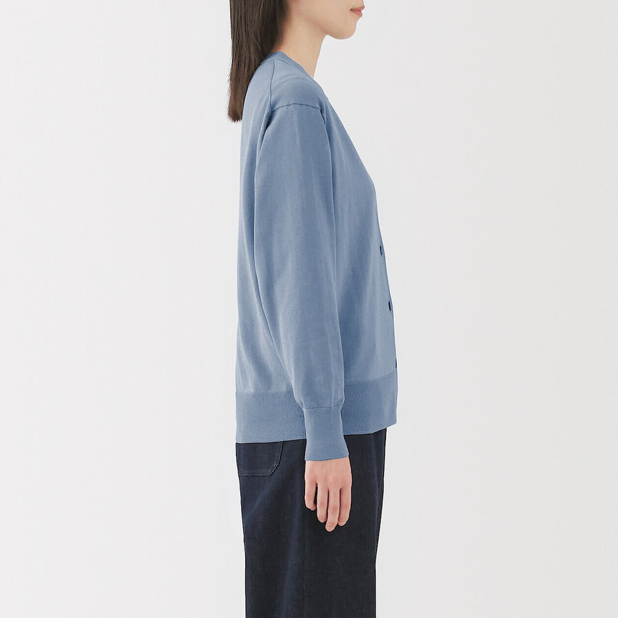 W's Light knit V neck cardigan WhiteXS