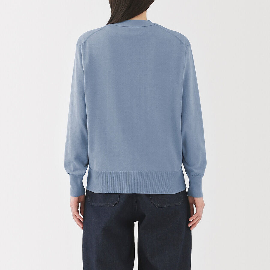W's Light knit V neck cardigan WhiteXS