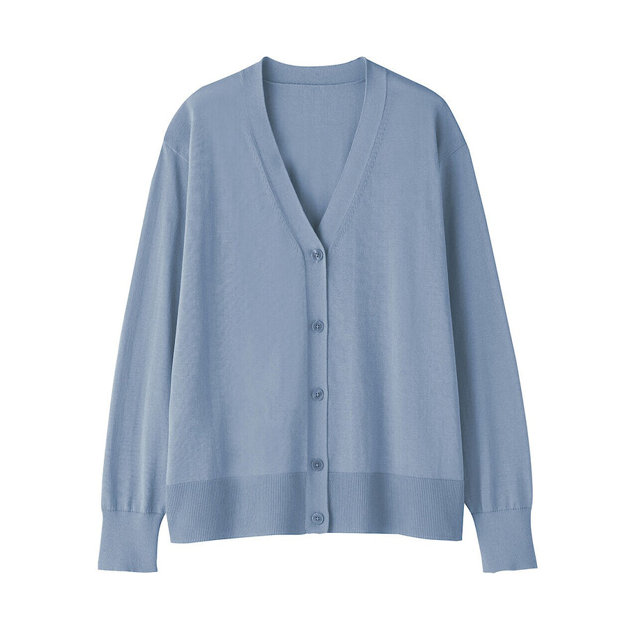 W's Light knit V neck cardigan WhiteXS