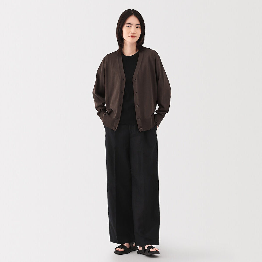 W's Light knit V neck cardigan WhiteXS