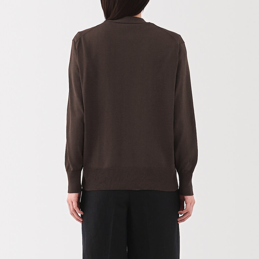 W's Light knit V neck cardigan WhiteXS