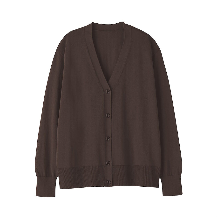 W's Light knit V neck cardigan WhiteXS