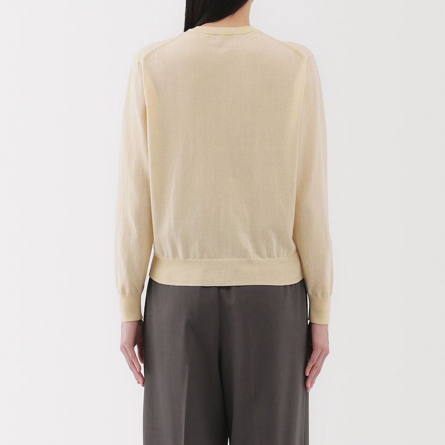 W's UVprotection hightwisted yarn crewneck cardiganOff whtXS