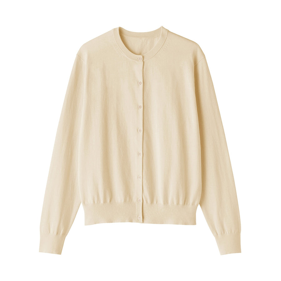 W's UVprotection hightwisted yarn crewneck cardiganOff whtXS