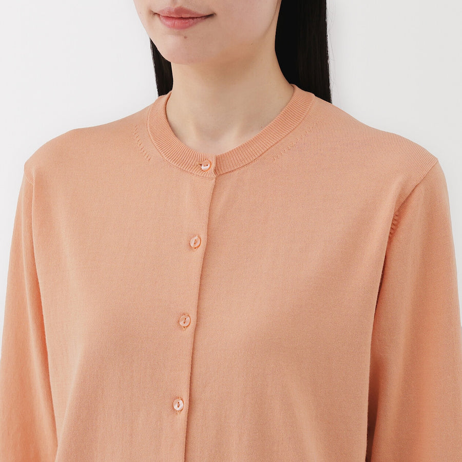 W's UVprotection hightwisted yarn crewneck cardiganOff whtXS