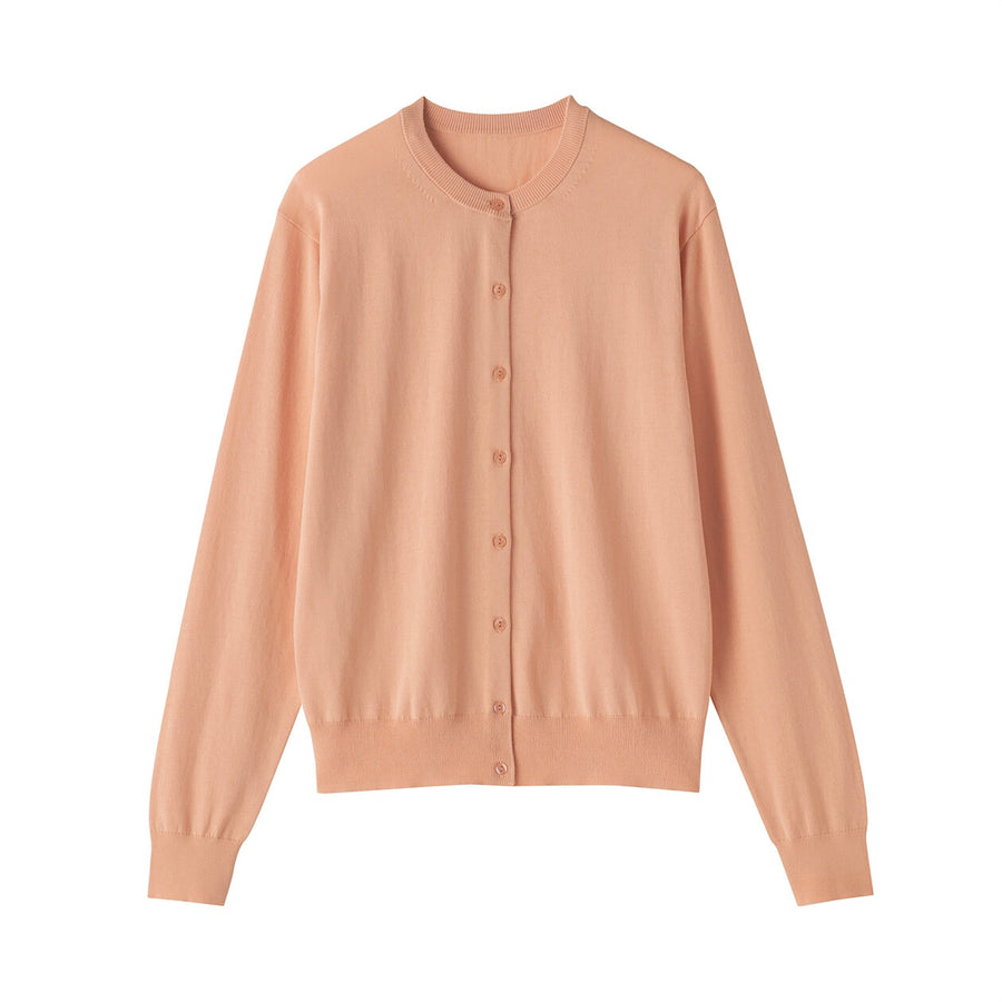 W's UVprotection hightwisted yarn crewneck cardiganOff whtXS