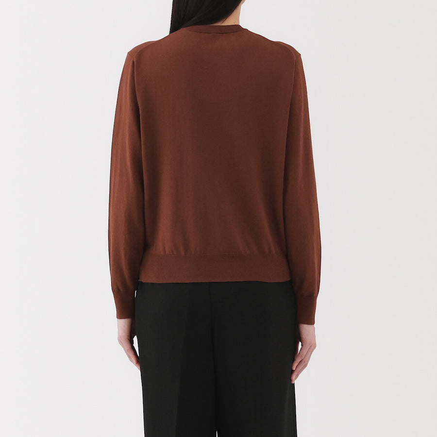 W's UVprotection hightwisted yarn crewneck cardiganOff whtXS