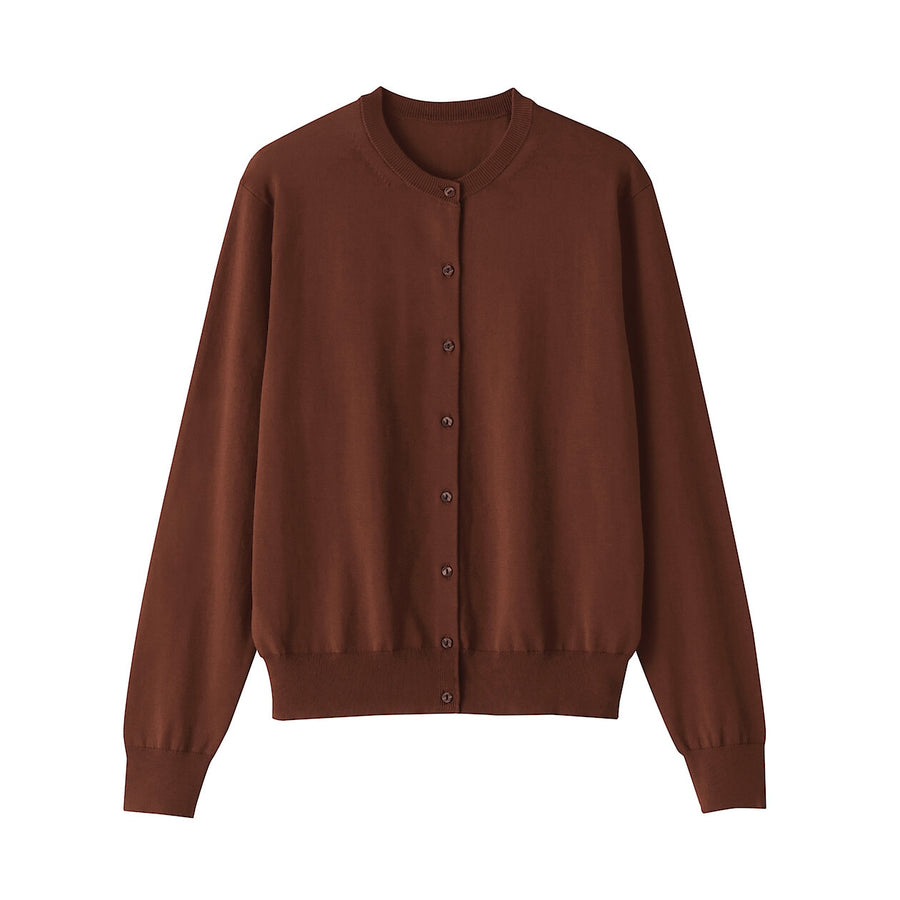 W's UVprotection hightwisted yarn crewneck cardiganOff whtXS