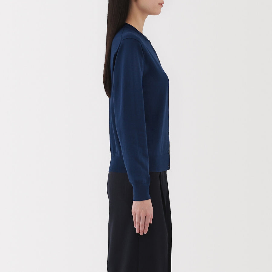 W's UVprotection hightwisted yarn crewneck cardiganOff whtXS