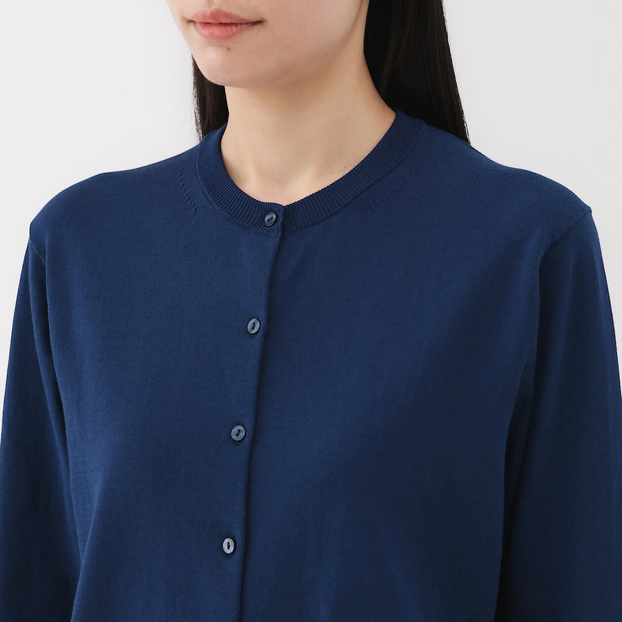 W's UVprotection hightwisted yarn crewneck cardiganOff whtXS