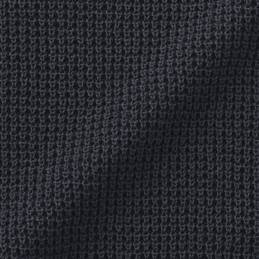 W's Linen blended mesh half sleeve sweater(OS) BlackXS