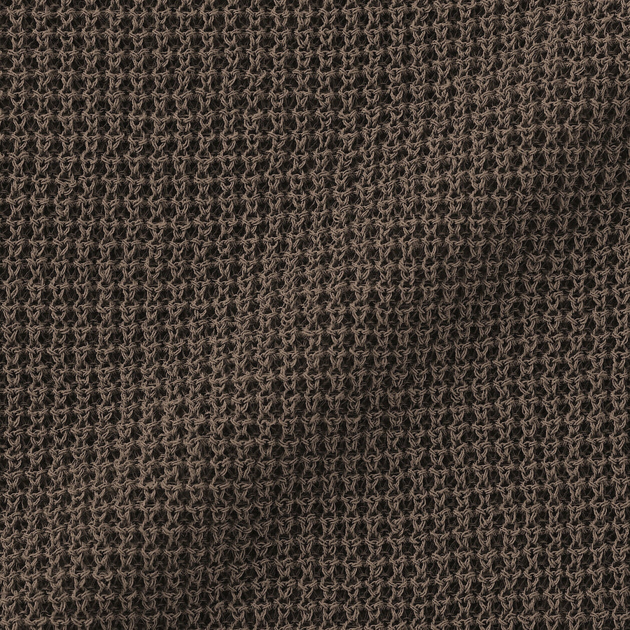 W's Linen blended mesh half sleeve sweater(OS) BlackXS