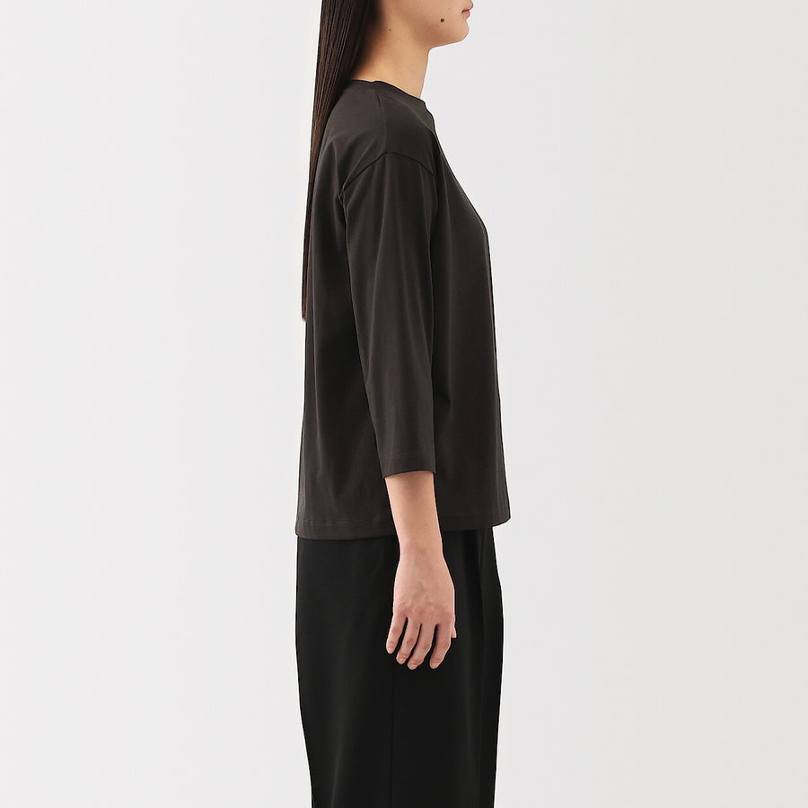 W's Jersey boat neck 3/4 sleeve T-shirt WhiteXS