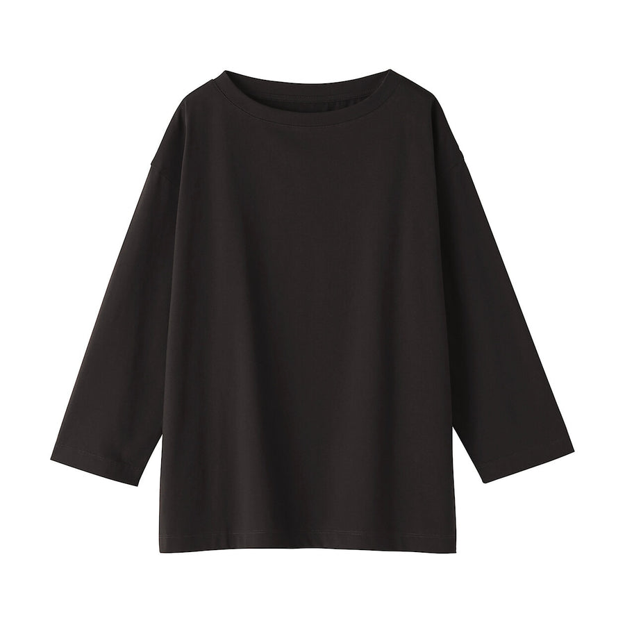 W's Jersey boat neck 3/4 sleeve T-shirt WhiteXS