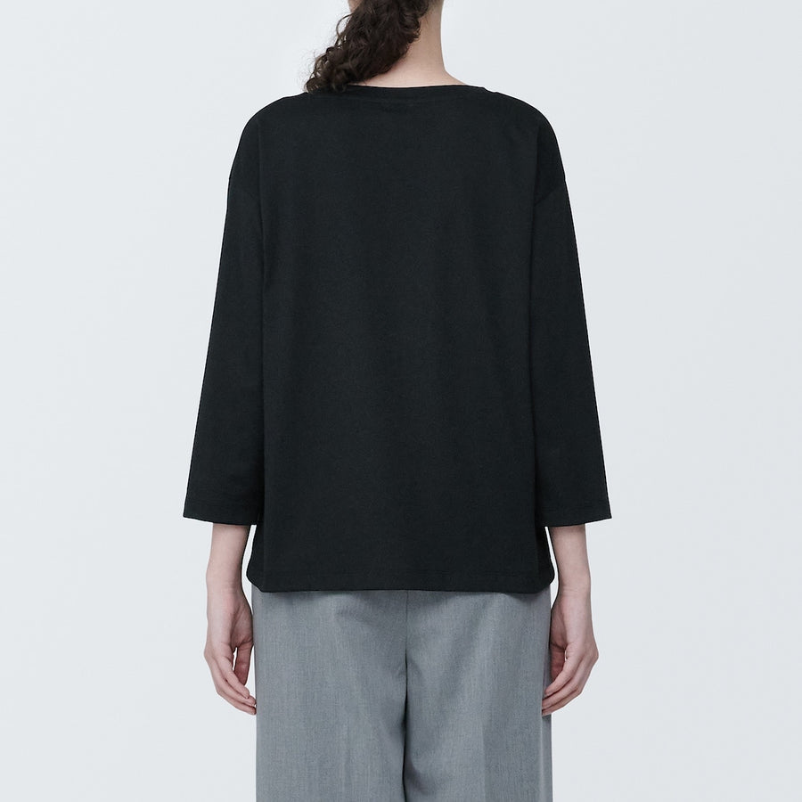 W's Jersey boat neck 3/4 sleeve T-shirt WhiteXS