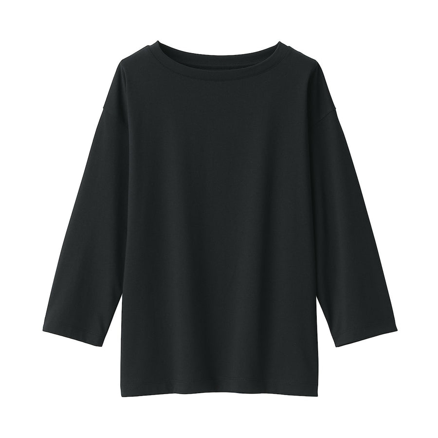 W's Jersey boat neck 3/4 sleeve T-shirt WhiteXS