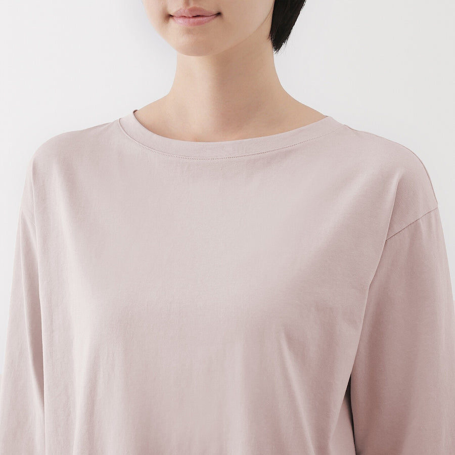 W's Jersey boat neck 3/4 sleeve T-shirt WhiteXS