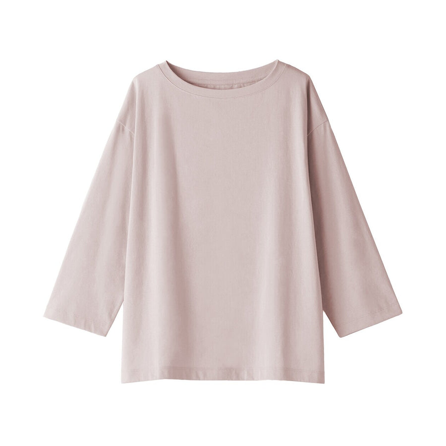W's Jersey boat neck 3/4 sleeve T-shirt WhiteXS