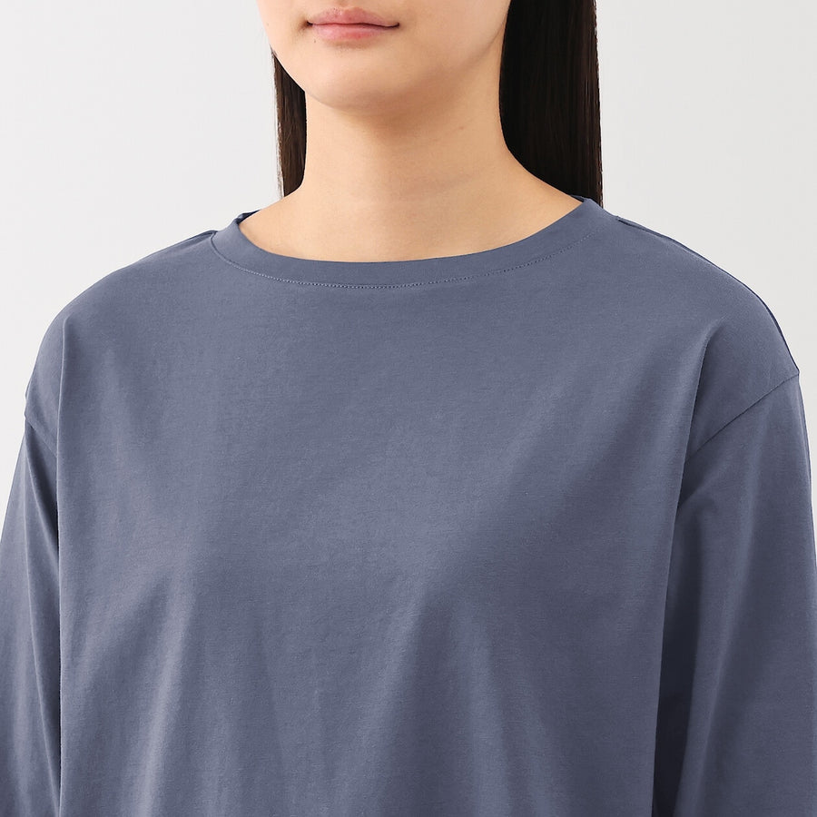 W's Jersey boat neck 3/4 sleeve T-shirt WhiteXS