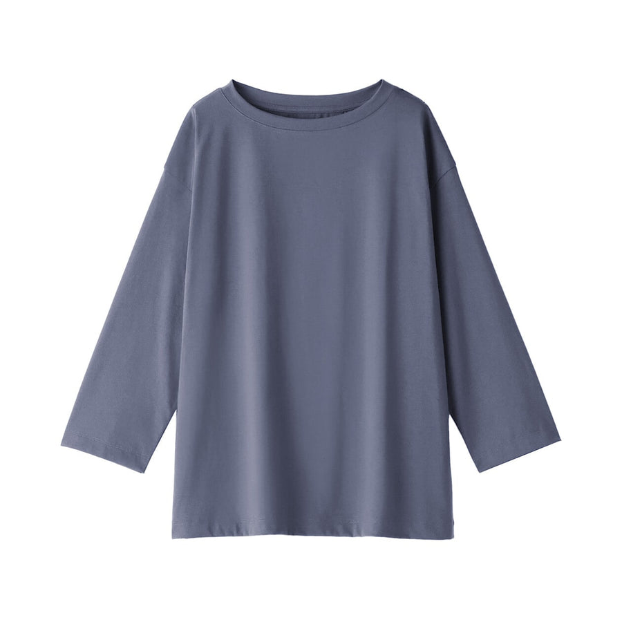 W's Jersey boat neck 3/4 sleeve T-shirt WhiteXS