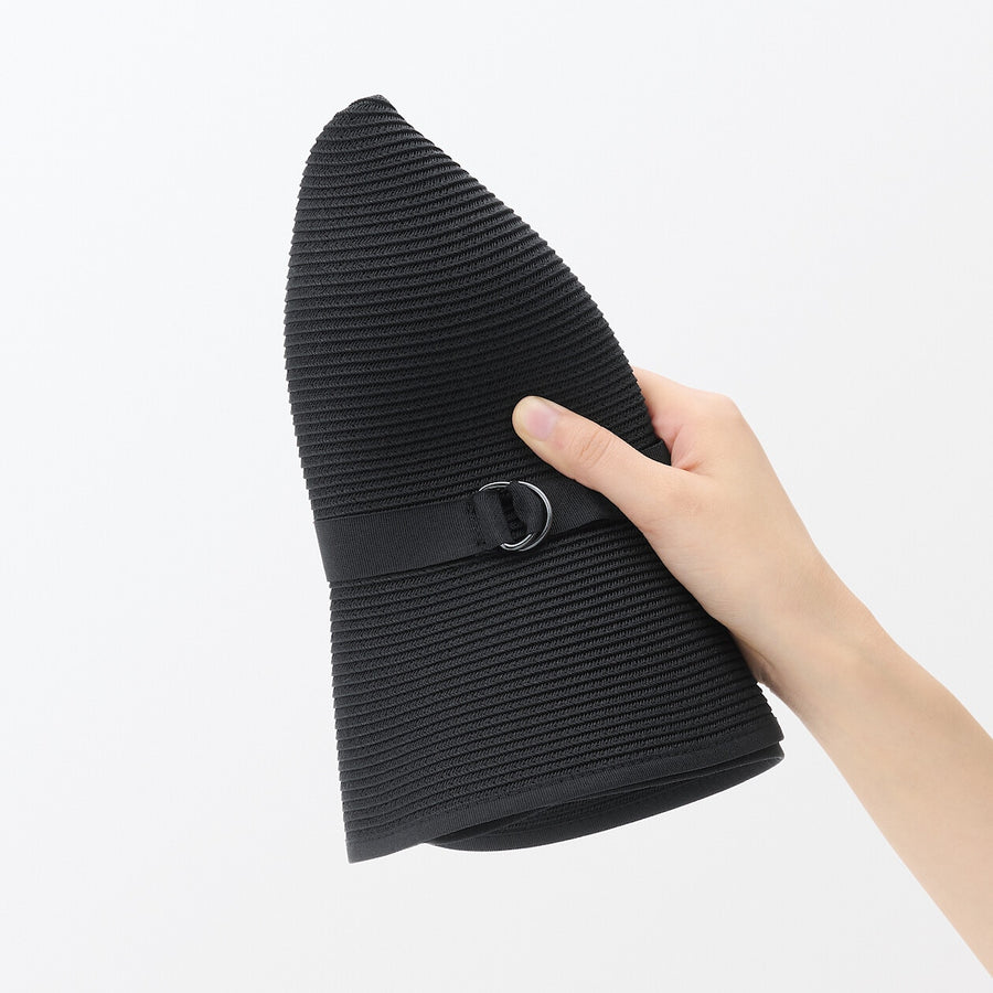 UV protection washable and foldable capeline Black55-57.5cm