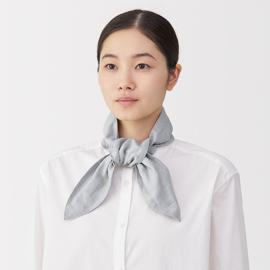 UV protection hemp cotton pocket scarf Light greyETC