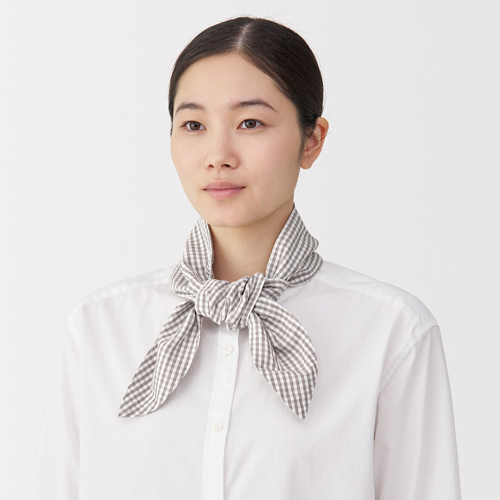 UV protection hemp cotton pocket scarf Light greyETC