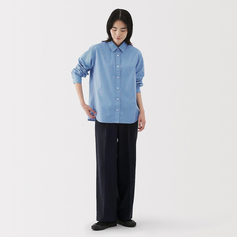 Washed Broadcloth 100% Cotton Long Sleeve Shirt