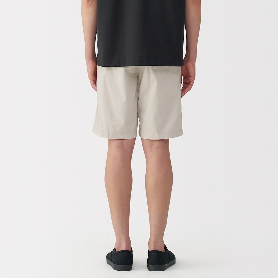 M's Washed broadcloth shorts Light greyXS