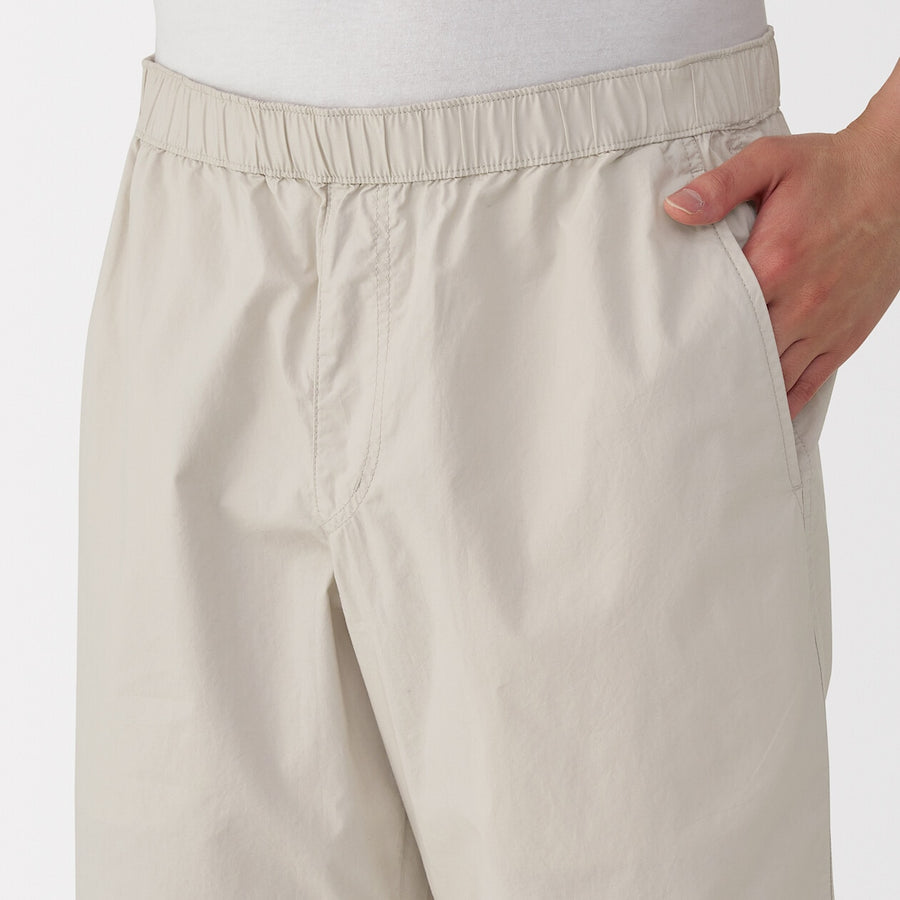 M's Washed broadcloth shorts Light greyXS