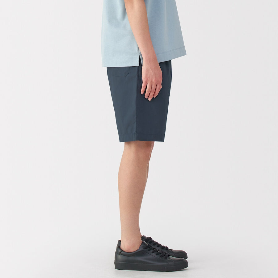 M's Washed broadcloth shorts Light greyXS