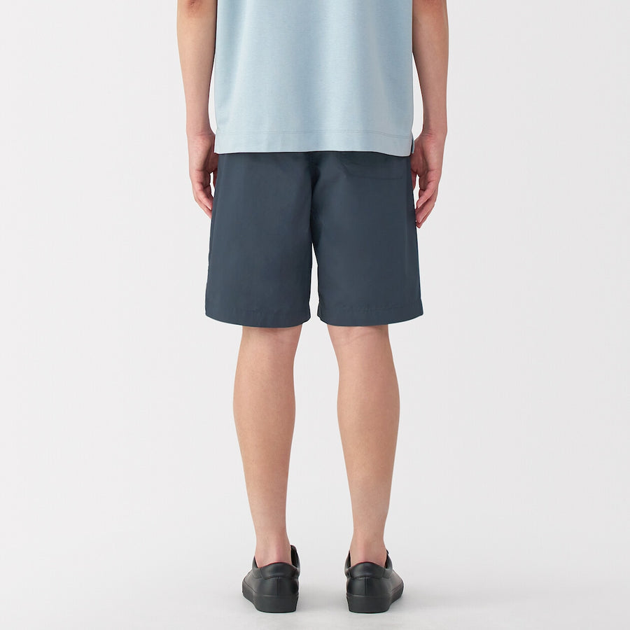 M's Washed broadcloth shorts Light greyXS