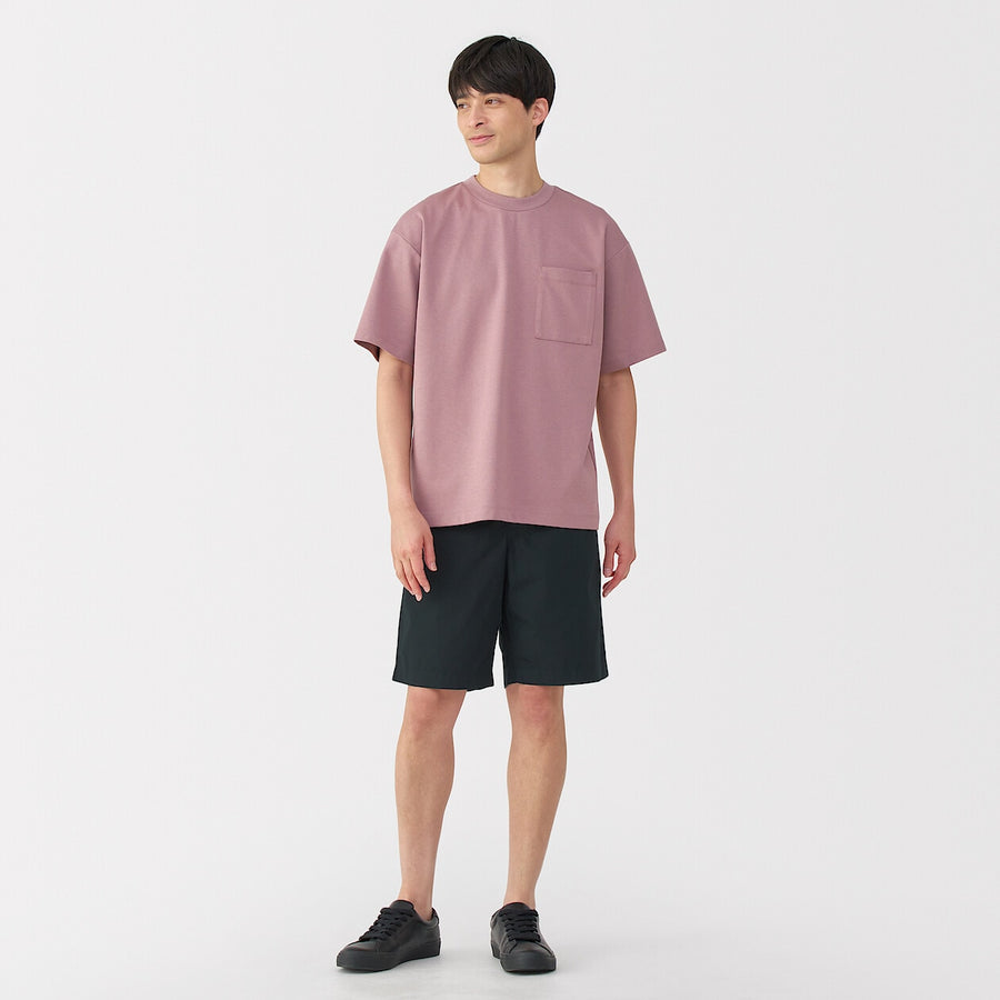 M's Washed broadcloth shorts Light greyXS