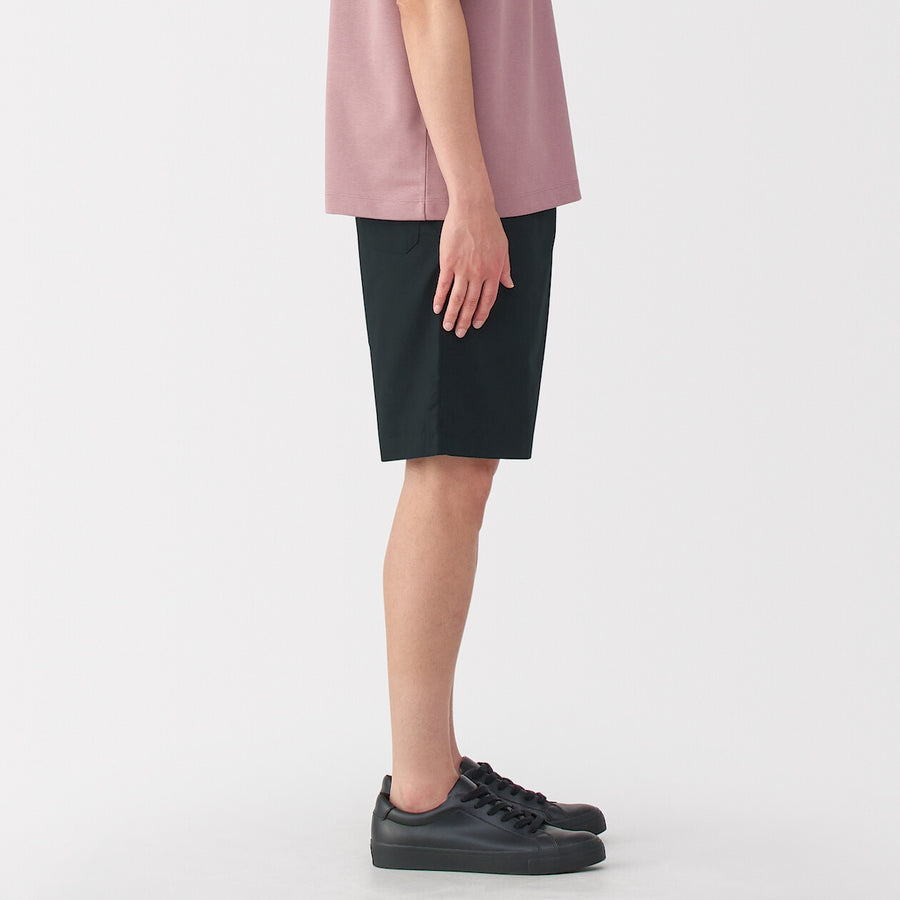 M's Washed broadcloth shorts Light greyXS