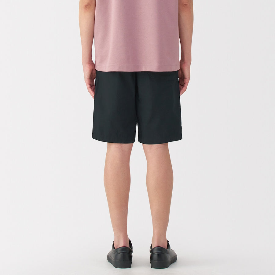 M's Washed broadcloth shorts Light greyXS