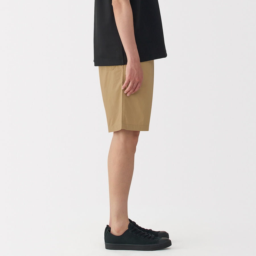M's Washed broadcloth shorts Light greyXS