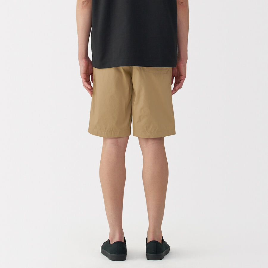 M's Washed broadcloth shorts Light greyXS