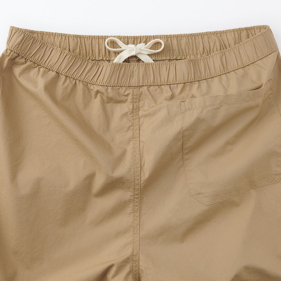 M's Washed broadcloth shorts Light greyXS