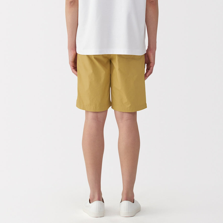 M's Washed broadcloth shorts Light greyXS