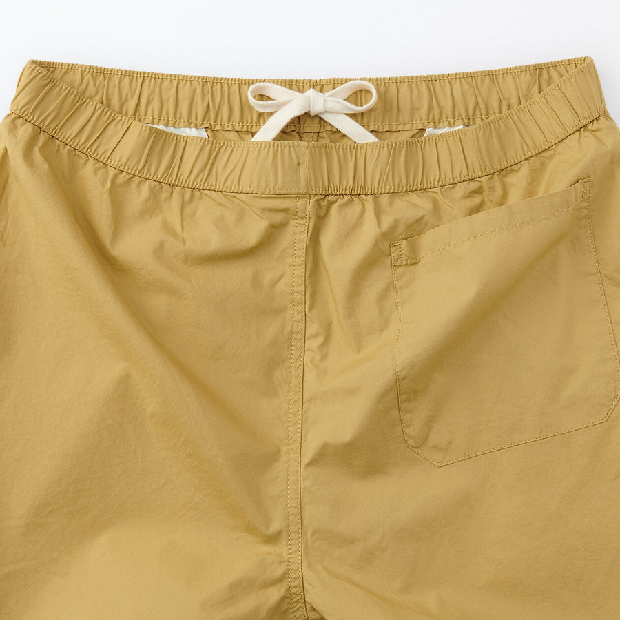 M's Washed broadcloth shorts Light greyXS