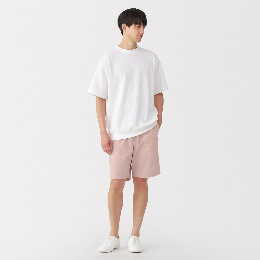M's Washed broadcloth shorts Light greyXS