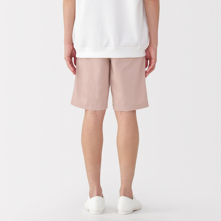 M's Washed broadcloth shorts Light greyXS