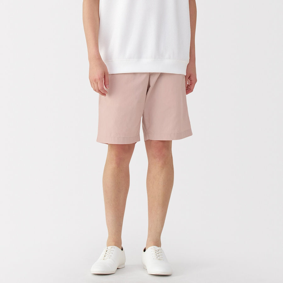M's Washed broadcloth shorts Light greyXS