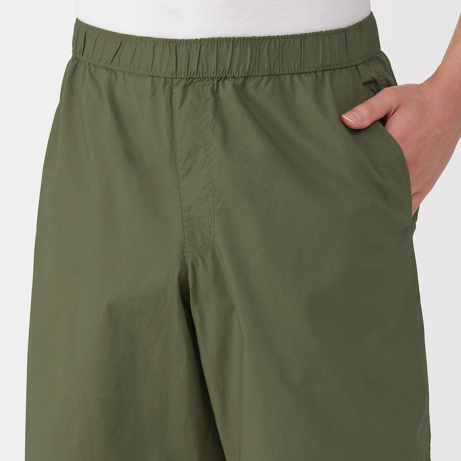M's Washed broadcloth shorts Light greyXS