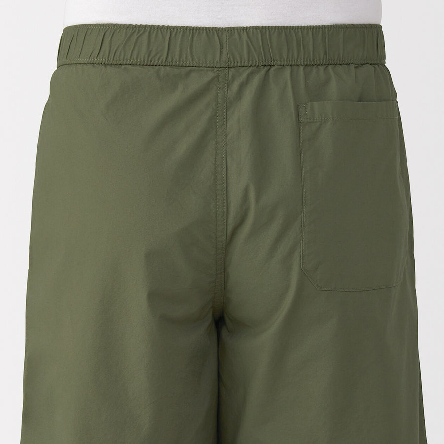 M's Washed broadcloth shorts Light greyXS
