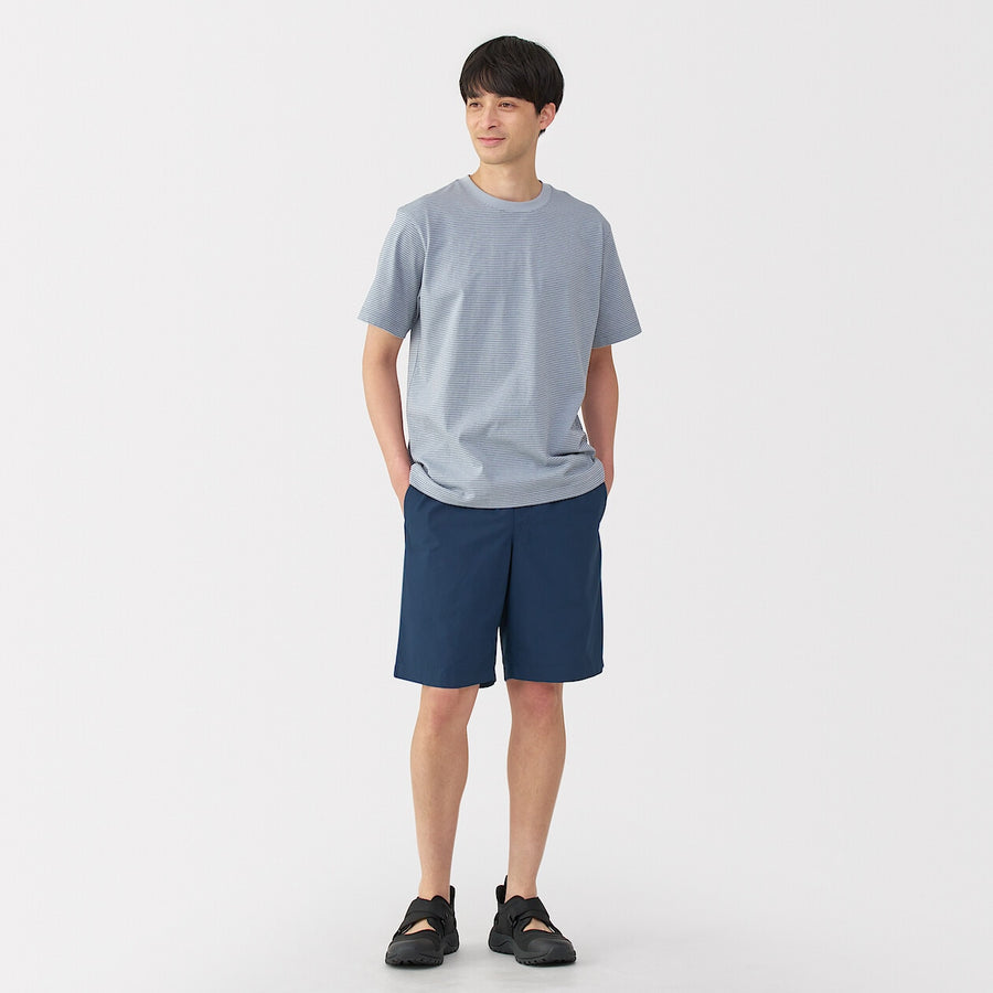 M's Washed broadcloth shorts Light greyXS