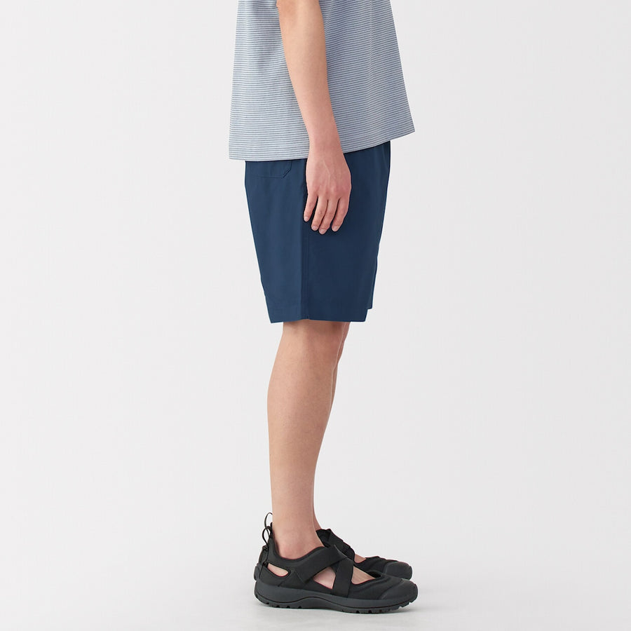 M's Washed broadcloth shorts Light greyXS