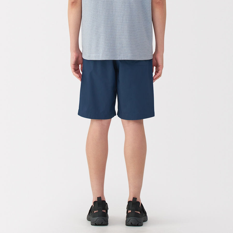M's Washed broadcloth shorts Light greyXS